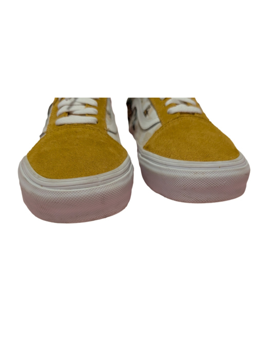 Vans Old Skool Floral Sneakers Yellow Beige Women's - Picture 5 of 11